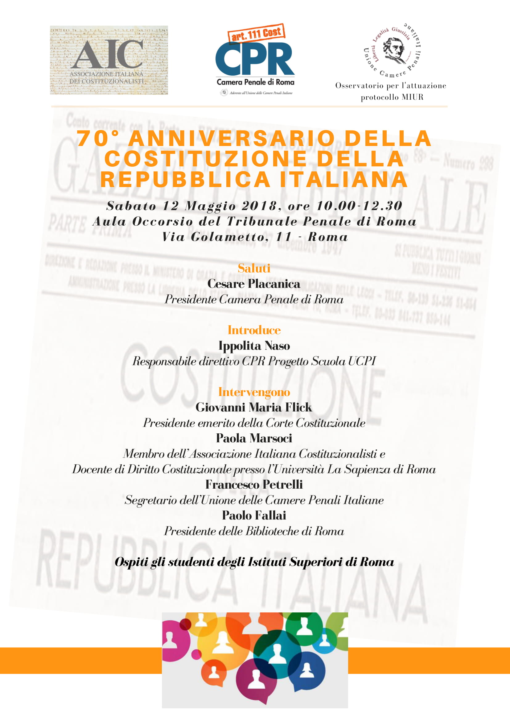 Ansa: Unione camere penali e Associazione costituzionalisti, evento per 70 anni Costituzione