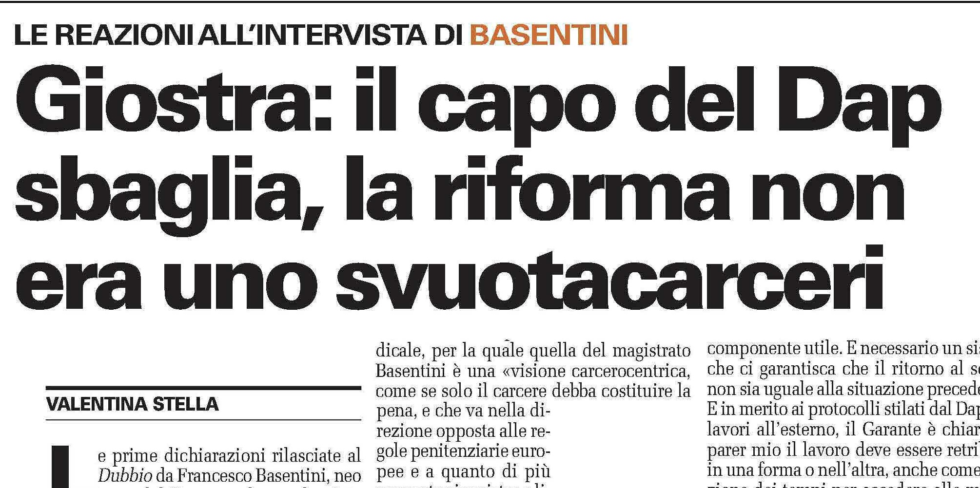 Dap, riforma svuota carceri? Giostra: termine rozzo. Petrelli: nega l'evidenza