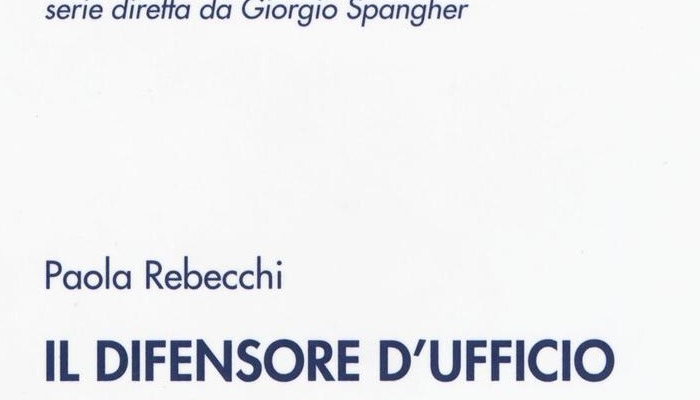 Lobby dei difensori d'ufficio: domani la CPR recapiter� a Salvini il volume dell'Avv. Paola Rebecchi
